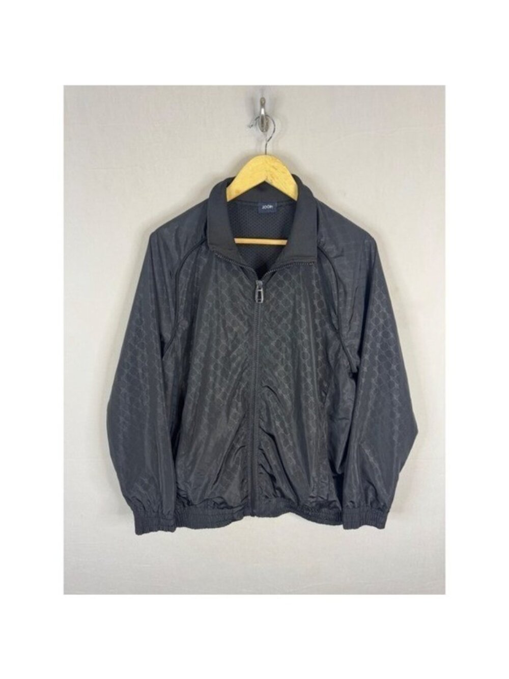 Joop! Mens JJ-26Shawn Black Monogram Zip Up Track Jacket Size S 10014859